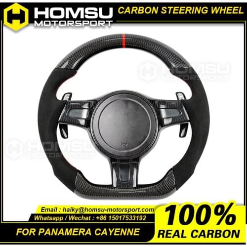 Custom alcantar carbon fiber steering wheel For porsche 911 970 958 panamera cayenne racing wheel convertible