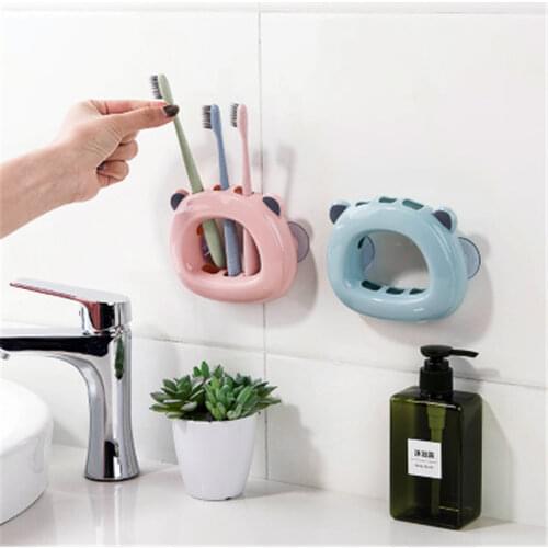 Plastic Toothbrush Holder Toothpaste Storage Rack Shaver Tooth Brush Dispenser Bathroom Organizer Accessories Set Tools