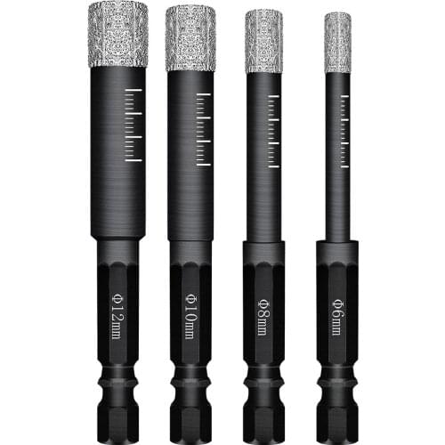 6/8/10/12mm Ceramic Tile Drill Bit Super Hard Alloy Hole Opener Glass Perforated Porcelain Ceramic Hexagonal Handle Drill Bit