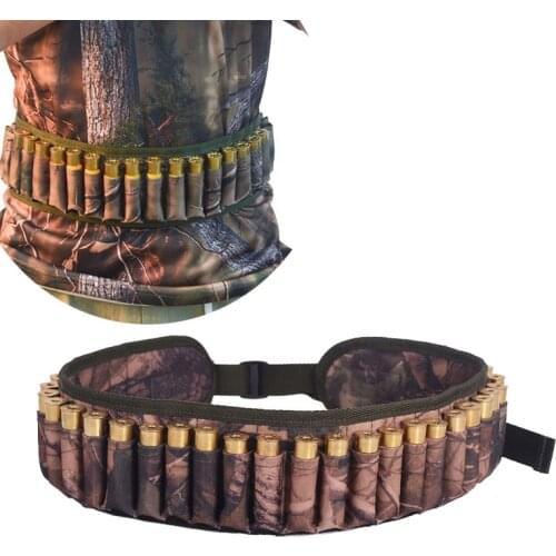 Tactical 30 Rounds 12/20 Gauge Ammo Holder Pouch Belt Shot Gun Shell Bandolier Waist Bullet Cartridges Holster for Hunting