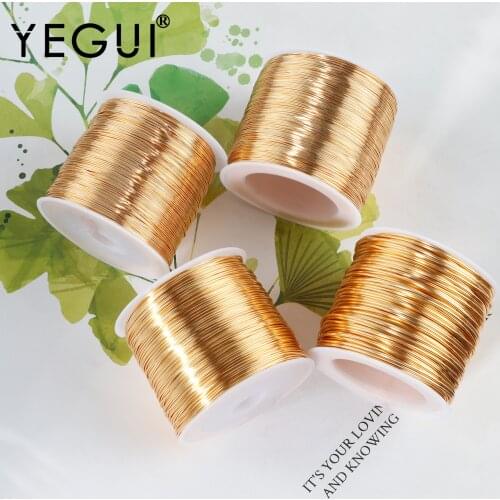 YEGUI M997,jewelry accessories,copper wire,18k gold plated,never fade,jewelry findings,charms,diy,jewelry making,one roll/lot
