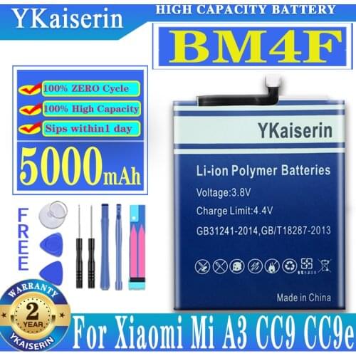 YKaiserin Xiaomi Mi CC9e Phone Batteries