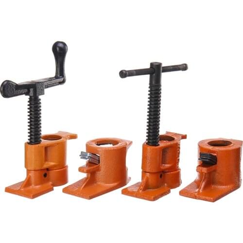 3/4 Inch Woodworking Heavy Duty Pipe Clamp For Wood Gluing Pipe Clamp Steel Cast Iron Pipe Clamp Fixture Carpenter Hand Tool