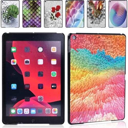 Tablet Hard Shell Cover Case Fit Apple IPad 8 2020 8th Gen 10.2 Inch Anti-fall Plastic Protective Shell + Stylus