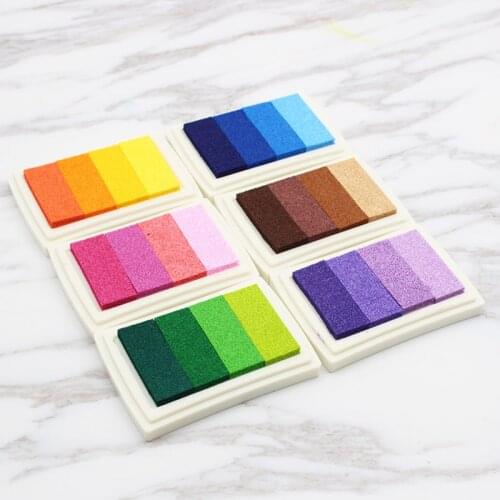 1 Box / 5 Colors DIY Scrapbooking Vintage Crafts Ink Pad Colorful Inkpad Stamps Sealing Decoration Stamp Paint Wedding Toy Gift