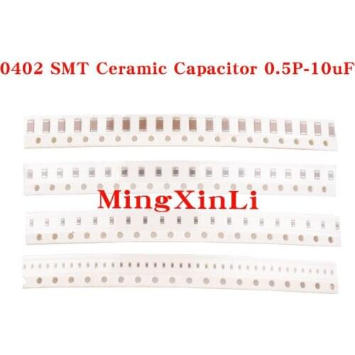 100pcs 0402 SMD Chip Multilayer Ceramic Capacitor 0.5pF - 10uF 10pF 100pF 1nF 10nF 15nF 100nF 0.1uF 1uF 2.2uF 4.7uF