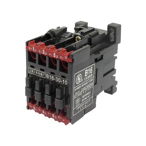 110V 50Hz Coil 28A(AC-1) Ie 3 Pole 3NO 660V Ui 35mm Mounting Rail AC Contactor
