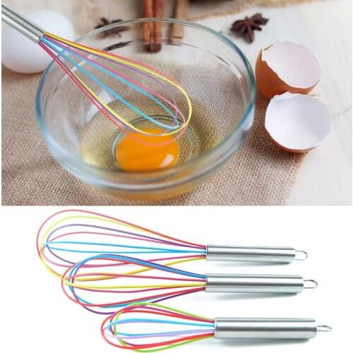 3 Sizes Silicone Egg Beaters Hand Egg Mixer Cooking Foamer Kitchen Tools
