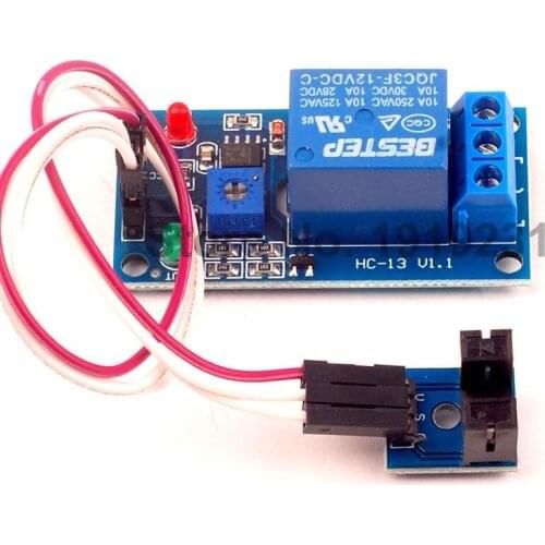 5PCS DC 12V 1 Channel Relay Module Groove Type Optical Coupler Trigger Speed Sensor Module
