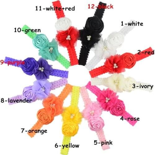 50 pcs/lot , Vintage Inspired lace headband , satin rosette Tulle Flower lace headband