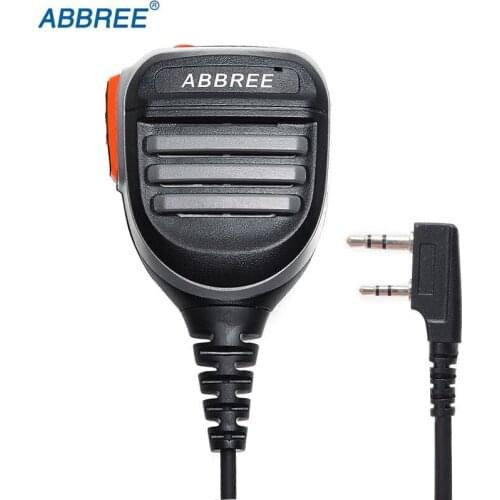 ABBREE PTT Rainproof Shoulder Speaker Microphone for Baofeng Two Way Radio DM-860 DM-1701 DMR Digital Walkie Talkie