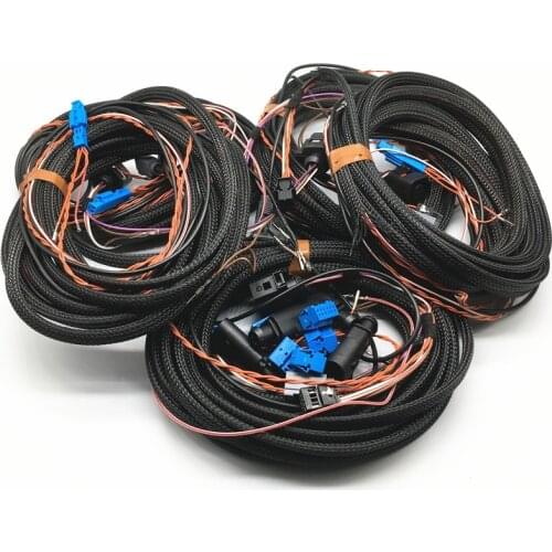 READXT 5pcs Car Emblem rear view camera dynamic trajectory parking Reversing camera RVC wiring harness For Passat B8 Golf 7.5 CC