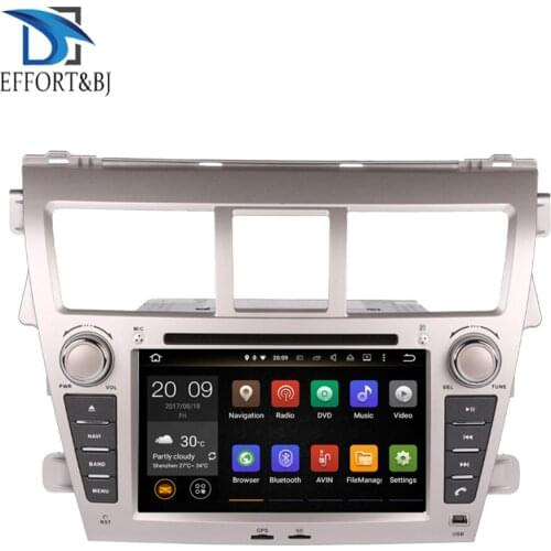 Android 9.0 Octa Core 4GB RAM Car GPS Navigation Head Unit For Toyota Vios 2007-2012 Auto Radio Stereo DVD Multimedia Player