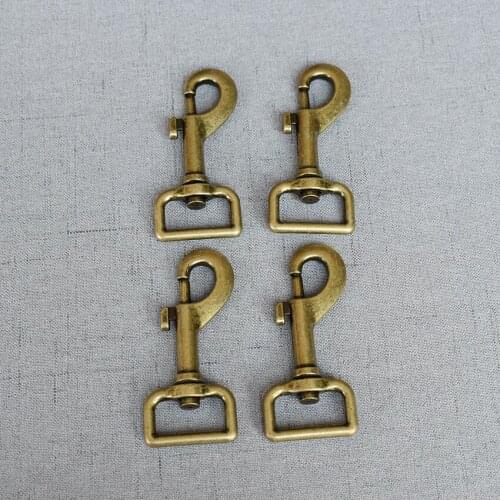 20 Pieces 25mm Bronze Metal retaining ring carabiner Clip Swivel Trigger Dog Buckle Key Hooks DIY Craft Lobster Clasp