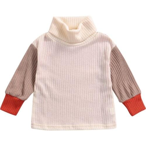 Kids Autumn Winter Sweater Kids Turtleneck Warm Jumper Knitted Loose Pullover Baby Girls Boys Sweaters Top Female Pull Knitwear
