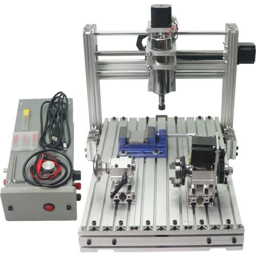 DIY cnc lathe 3040 machine 4 axis spindle for metal wood carving machine