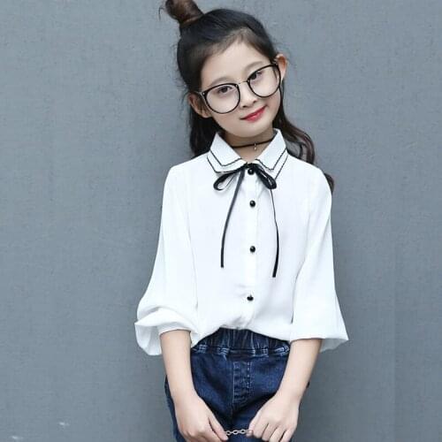 HooZeYvvn White Blouses For Girls