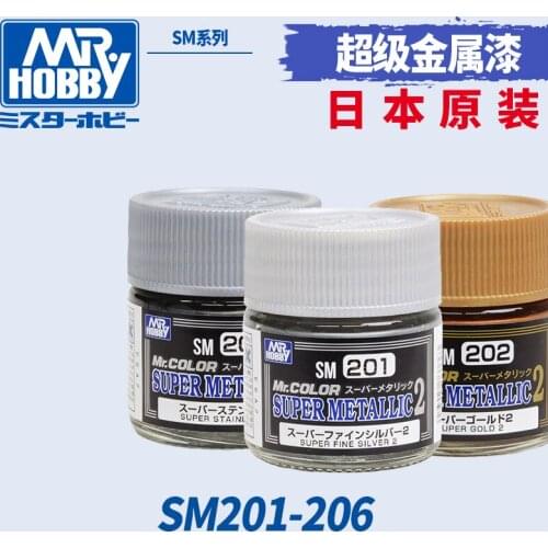 10ml MR.HOBBY Modeling tool SM201-206 Model paint Electroplating effect Super metallic paint