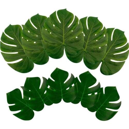 Artificial Tropical Palm Leaves Hawaiian Luau Party Summer Jungle Theme Party Decoration Wedding Birthday Home Table Decor