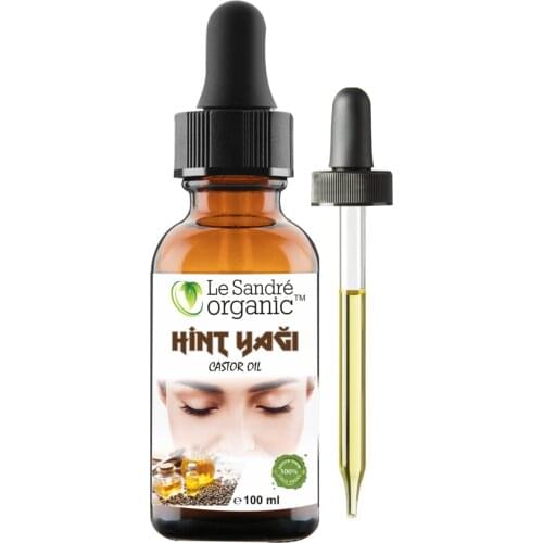 Le Sandre Organics Cold Pressed Castor Oil for Eyebrow Eyelash Care 100 Ml
