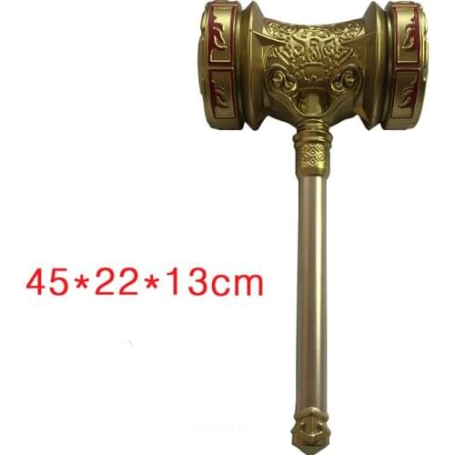 Cosplay Hammer 1:1 Thunder Hammer Figure Weapons Model Kids Gift Movie Role Playing Safety American Super Heroes Weapen 45cm