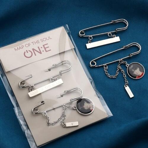 Kpop Star Map of The Soul ON:E Brooch Toy SUGA V JHOPE RM JIN JUNGKOOK JIMIN Metal Badge Pins Fans Toy Gift