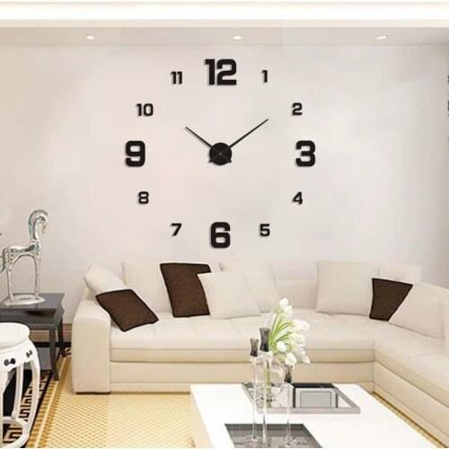 Creative 3D Three-Dimensional Art Wall Decoration Wall Clock Simple European DIY Acrylic Mirror Queen Watch Wall Clock Sticker