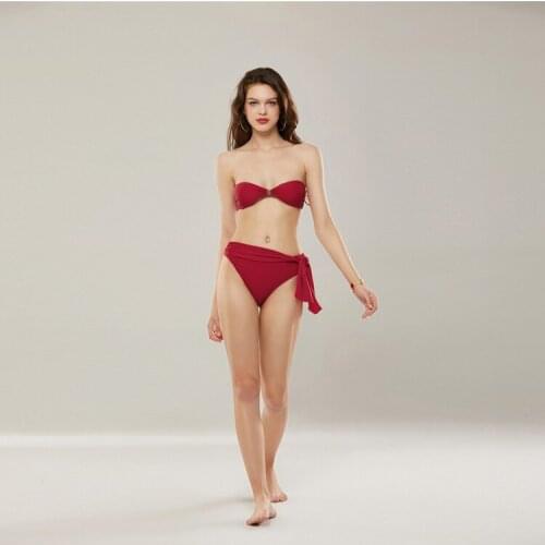 LaFata Womens Sexy Halter Bikini Tie Side Bottom Triangle Bikini Swimsuits Micro Bikini Sets Bathing Suits