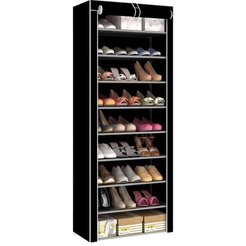 Hot Simple Non-Woven Shoe Cabinet Multi-Layer Shoe Rack Wrought Iron Combination Dustproof Shoe Rack
