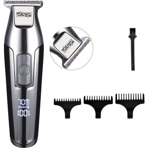 Professional Electric Digital Hair Trimmer Rechargeable Electric Hair Clipper Mens Cordless Haircut Barber Machine LCD Display