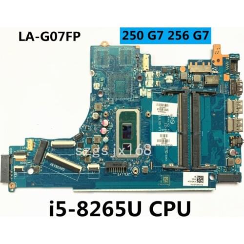 For HP 250 G7 256 G7 15-DA laptop motherboard L49976-601 L49976-001 EPW50 LA-G07FP SREJP i5-8265U CPU