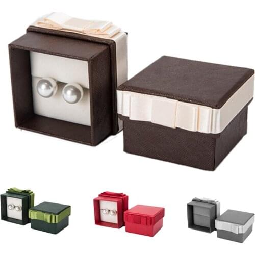 Fashion Romantic Earring Ring Jewellery Gift Box Display Paper Jewelry Box with Bowknot
