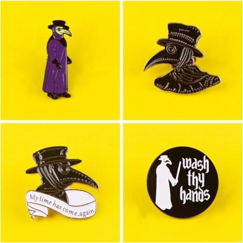 Anime Icons On The Backpack Doctor Schnabel Series Set Metal Badges On Clothes Accessories Enamel Pins Paired Jewelry Przypinki