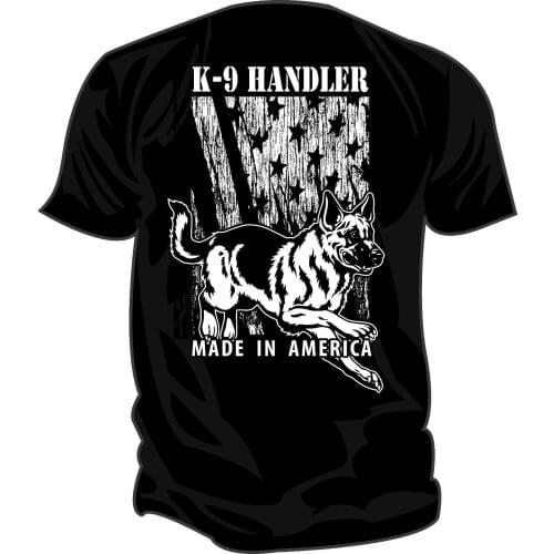 2019 New Fashion Casual Men T-shirt SAR - Search & Rescue: K9 HANDLER German Shepherd Screen Print USA T-Shirt BLACK