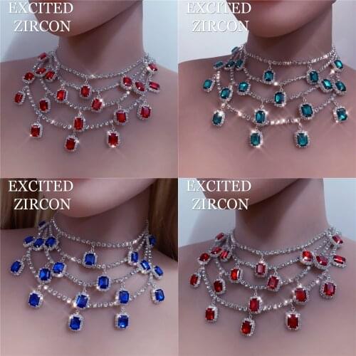 2020 new water drop exquisite romantic necklace neck jewelry women love three-color fashion luxury exquisite necklace party ball
