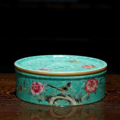 Pastel Rolling Road Authentic Hand-painted Bird and Flowers Pattern Pot Saucer Ceramic Tea Set