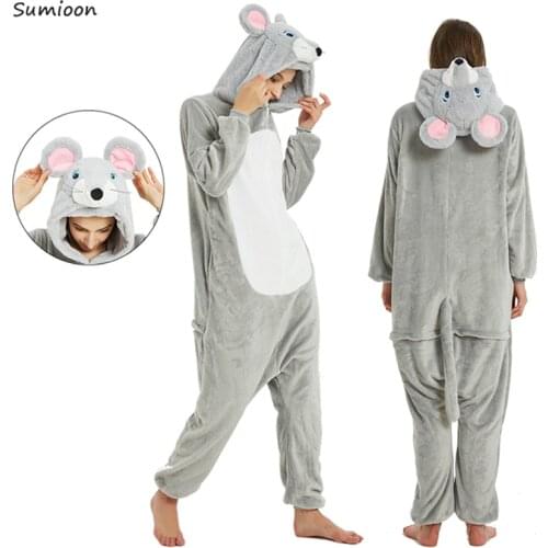 New Unicorn Pajamas Onesies Women Animal mouse Panda Winter Pajama Kigurumi Adult Nightie unicornio Sleepwear Overalls