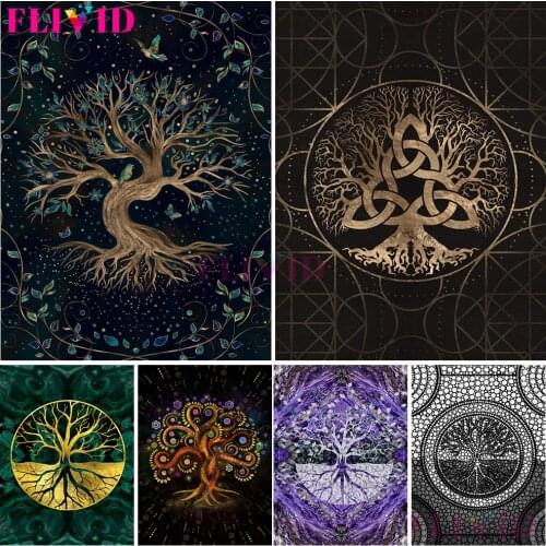 Tree Of Life Yggdrasil Posters And Prints Wall Picture The Tree Of Life Canvas Painting Decor Wall Art For Living Room Unframed