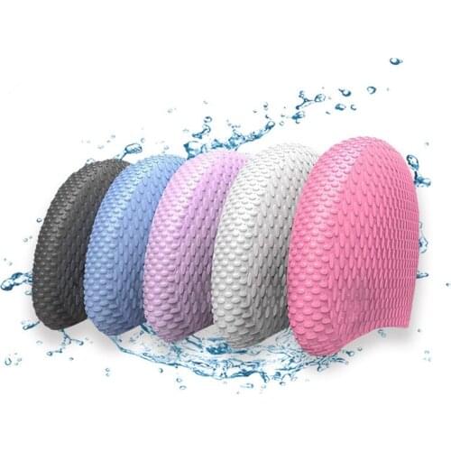 Professional Silica Gel Swimming Cap Waterproof Hair Care Ear Protection Men Women Long Hair Swim Hat Cover Ear Swimming Hat