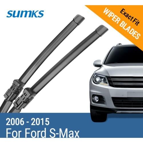 SUMKS Wiper Blades for Ford S-Max 30"&26" Fit Push Button Arms 2006 2007 2008 2009 2010 2011 2012 2013 2014 2015