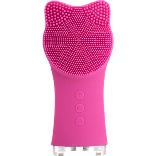 Silicone Facial Cleansing Instrument Electric Cleansing Instrument Pore Cleaning Face Waterproof 121X54X31mm EK