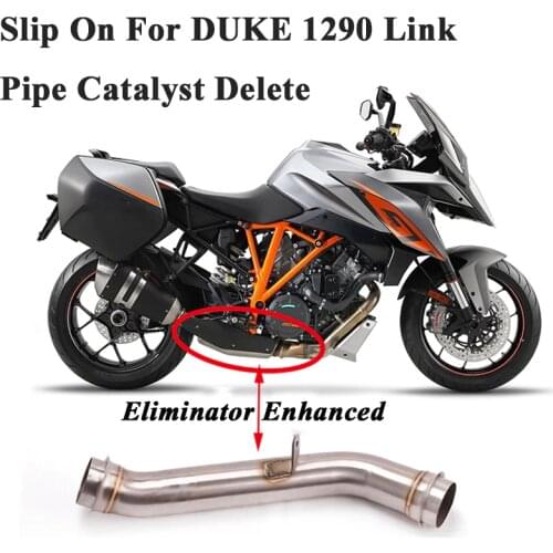 Slip On For Super DUKE 1290 duke1290 Motorcycle Full Exhaust Escape Modified Catalyst Delete Middle Link Pipe Without Muffler