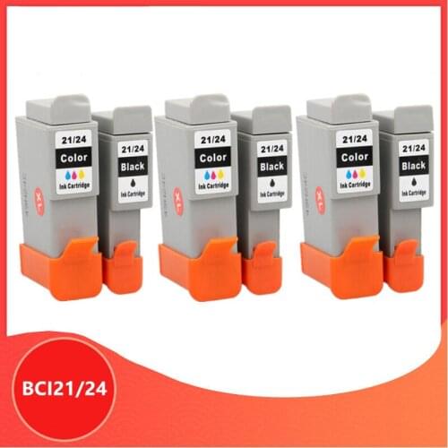 Compatible BCI21 21 BCI24 24 Inkjet Cartridge For Canon Printers Ink PIXMA iP1000 iP1500 iP2000 MP110 MP130 Printer Cartridges