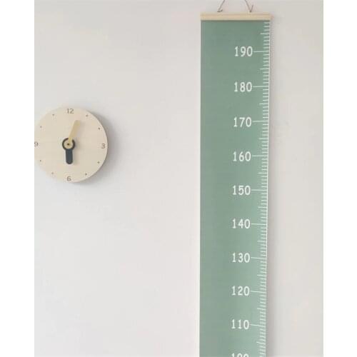 Canvas Growth Charts for Kids Room Wall Decor Removable Wall Hanging Height Measurement Chart Ruler for Nursery Home Decoration