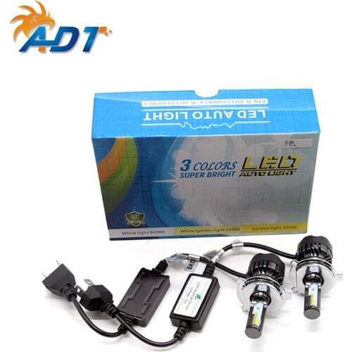 ADT Tri-color T6 Headlight bulbs Bright Headlight H1/H3/880/881/H7/H9/H10/H11/9005/9006/H16/5202/9003/9007/H4/H13 10000LM