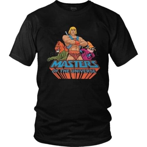 Vintage He-Man Masters Of The Universe T Shirt Men Short-Sleeve Skeletor Eternia T-shirt Printed Tee 100% Cotton Tshirt Merch