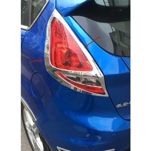 For Ford Fiesta 2009-2012 High-quality ABS Chrome taillights decorative frame anti-scratch protection car accessories