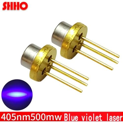 High quality laser semiconductor TO18/diameter 5.6mm 405nm 500mw blue violet laser diode high power laser emitter head