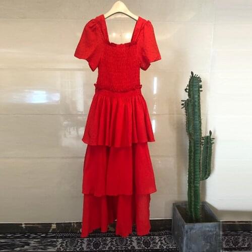 New Arrival High Quality Summer 3D Polka Dot Elastic Cake Womens Dress Slim Lace Luxury Elegant Sweet Dress Vestidos