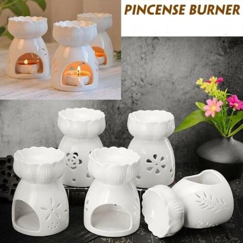 5 Type White Ceramic Incense Burner Aroma Candle Holder Censer Incense Burners for Home Decoration